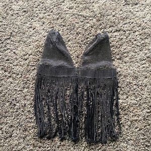 Black Rhinestone Bra/Top